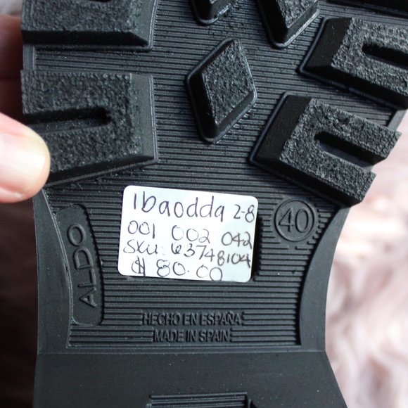 NWT ALDO Ibaodda Shiny Black Rain Boots | Size 9 - Picture 8 of 9